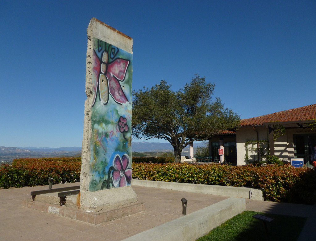A piece of the Berlin Wall displayed at Ronald Reagan Presidential Library