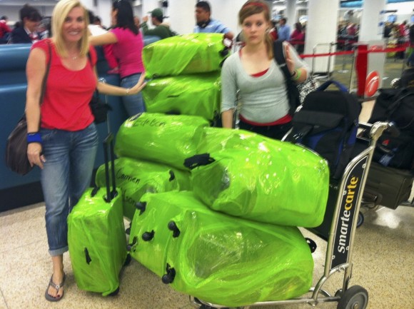 All the luggage that we were taken to Cuba. 