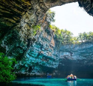 Lake in Melissani Cave - One of the World’s Cleanest Lakes
