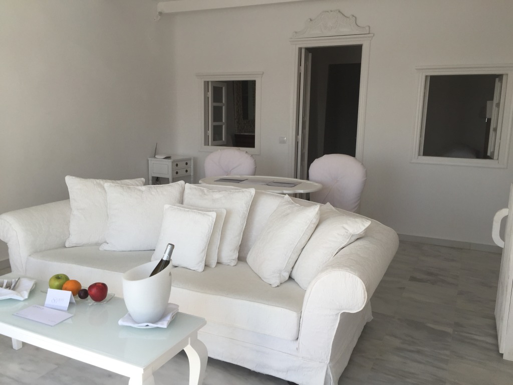 Canaves Oia Suites Living Room Area, Santorini Greece