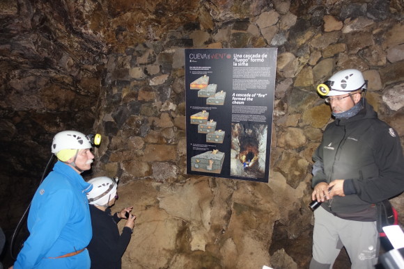 Our guide from Volcano Life Experience inside the lava cave (Cueva del Viento), Tenerife