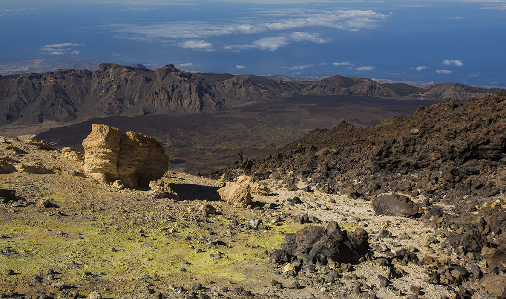 View from on top of Teide Summit, Teide National Park, Tenerife