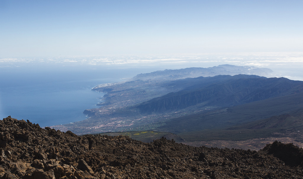 View from on top of Teide Summit, Teide National Park, Tenerife