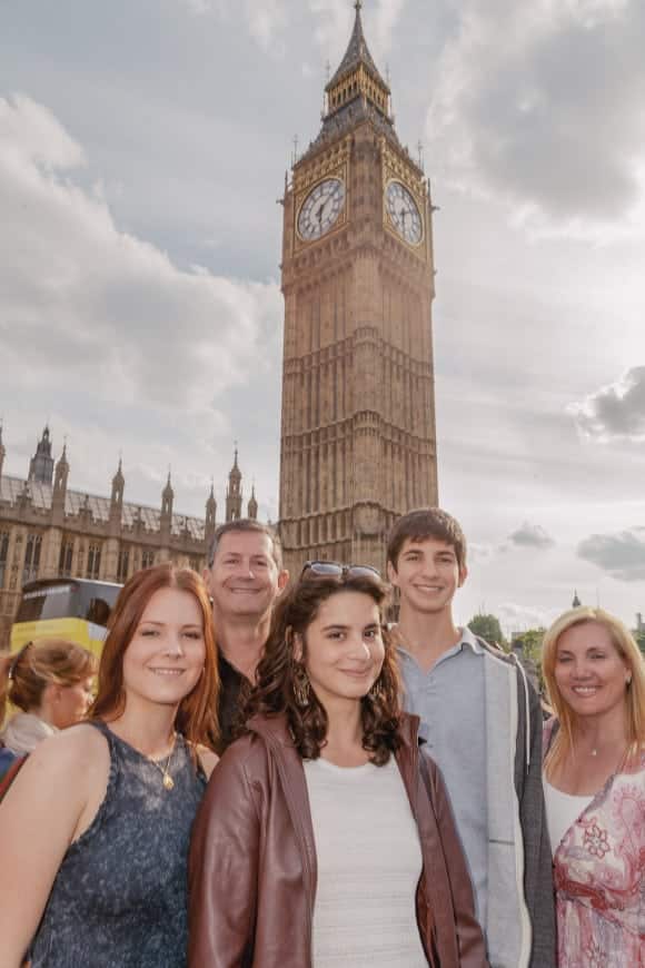 Family Photo by Big Ben, London (photo by Flytographer)