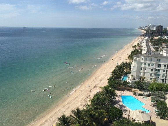 11th Floor view of Fort Lauderdale Beach from Pelican Grand Beach Resort