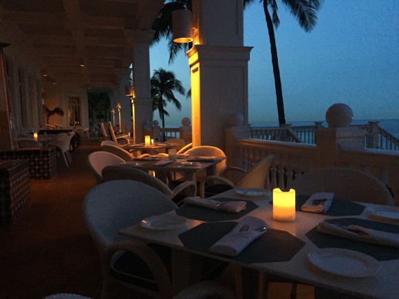 Ocean2000 Restaurant outdoor candlelight patio seating
