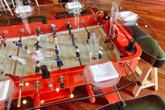 Foosball dining table at Jaleo (Photograph by Andrew Propp) 