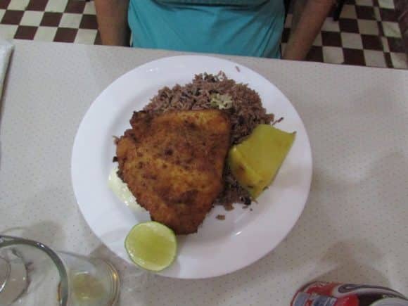 My aunts dinner at 1900's Restaurant in Placetas Cuba