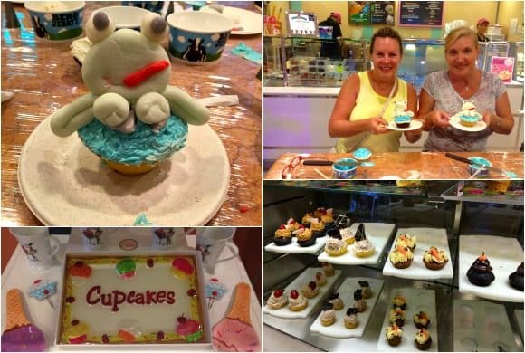 Cupcake class at the Ice Cream Store on the Boardwalk neighborhood on the Oasis of the Seas