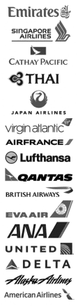 The airlines Ultimate Class Airfares works with