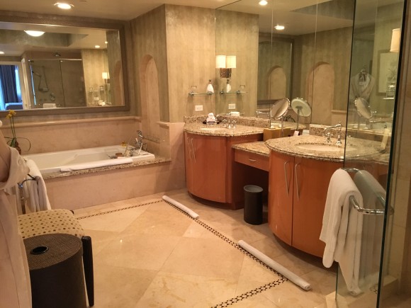 Ocean Front Suite Master Bathroom at Acqualina Resort