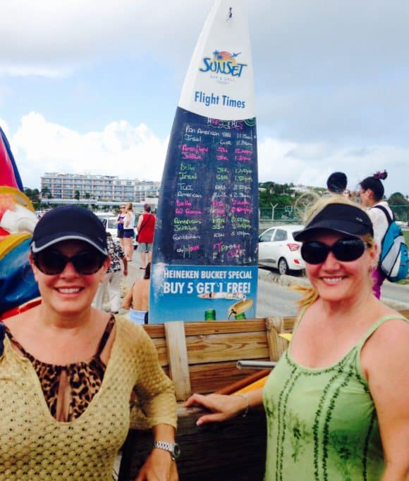 Flight Schedule at Sunset Bar and Grill in St. Martin 