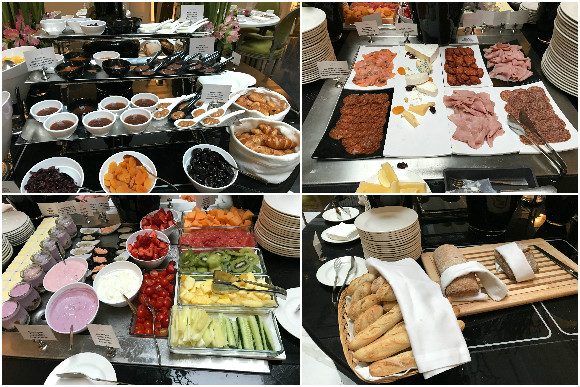 Breakfast Selections at the The Music Garden Courtyard - Aria Hotel Budapest