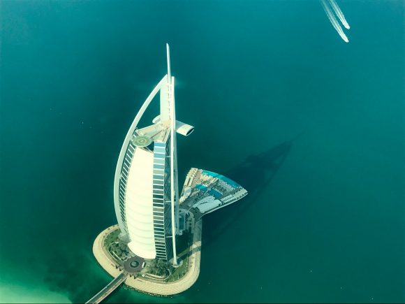 Burj Al Arab from above 