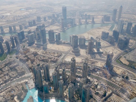 A view from the 124th floor of the Burj Khalifa "At The Top"