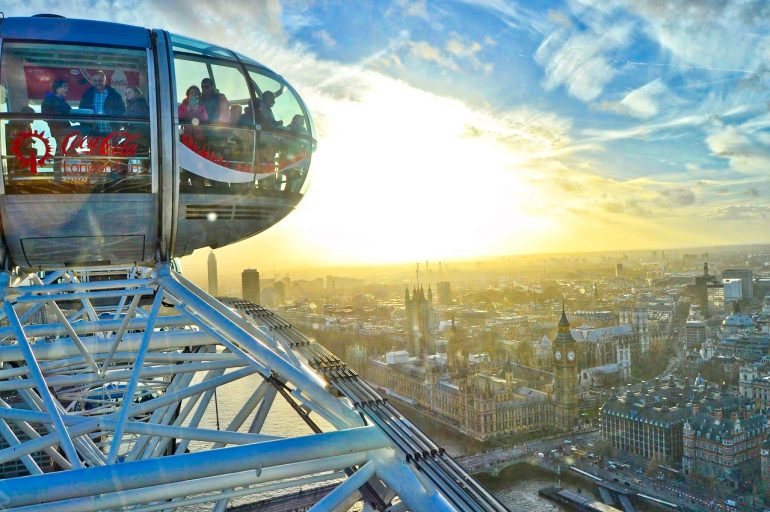 Seeing London from the Top of the London Eye