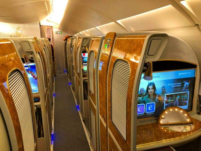 Emirates First Class Cabins on A380