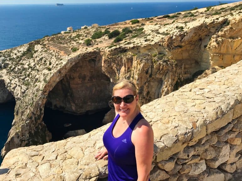 Looking down into The Blue Grotto - Malta