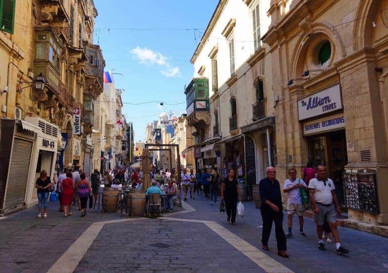 Busy Streets of Valletta - Malta 