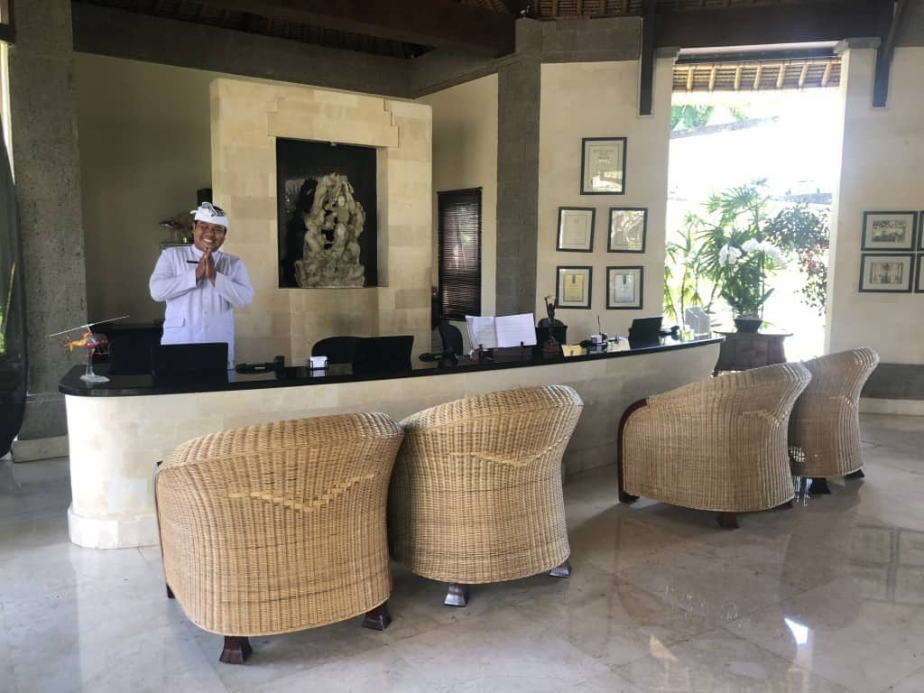 Welcoming reception at the Viceroy Bali Ubud