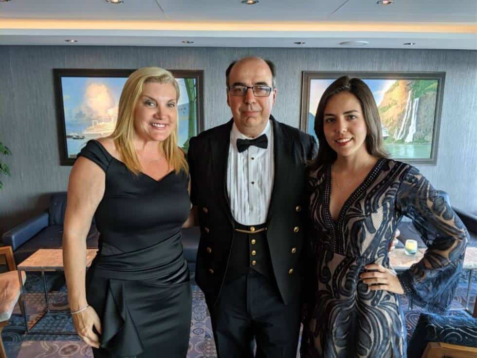Holland America MS Koningsdam Captain Werner Timmers joining us for the Captains Dinner