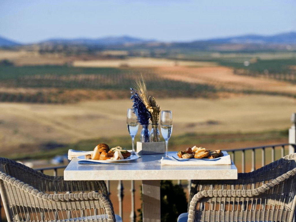 Panoramic Views of the Spanish Countryside from Hotel La Caminera Terrace